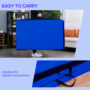 Soozier 4'x10'x2" Folding Gymnastics Tumbling Mat, Exercise Mat with Carrying Handles for Yoga, MMA, Martial Arts, Dark