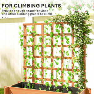 Wooden Elevated Planter Box with Trellis for Climbing Plants, 3 Tier Raised Garden Bed for Garden, Outdoor – view 3