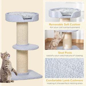 Cat Tree Kitty Tower with Sisal Mat Scratching Post, Cat Bed, Cushion, Perch, 18" x 18" x 36", Brown – view 18
