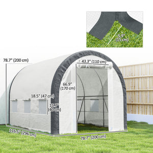 19.5' x 10' x 6.5' Upgraded Tunnel Greenhouse Green House with Mesh Door and Windows – view 9