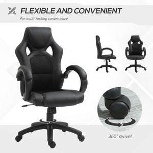 Racing Gaming Chair Office Chair Computer Desk Gamer Chair with Swivel Wheels, Padded Headrest – view 19