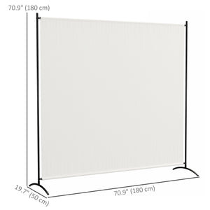 Single Panel Room Divider, UV30+ Privacy Screen, Indoor Outdoor Privacy Panel with Stable Base, Beige – view 2