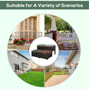 1 Piece Raised Garden Bed PP Raised Flower Bed Vegetable Herb Grow Box Stand Brown – view 25
