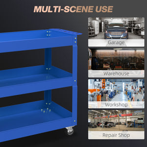 3 Tier Rolling Tool Cart with Wheels, 330 LBS Capacity Heavy Duty Utility Cart – view 12