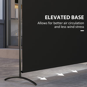 Single Panel Room Divider, UV30+ Privacy Screen, Indoor Outdoor Privacy Panel with Stable Base, Beige – view 12