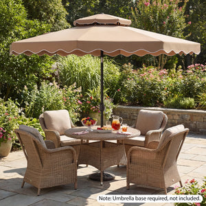 9 Feet Patio Umbrella with Push Button Tilt and Crank-Coffee view 7