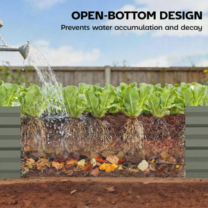 8'x2'x1' Galvanized Raised Bed, Large Elevated Planter Box for Growing Flowers, Herbs and Vegetables – view 26