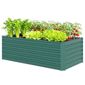 6' x 3' x 2' Raised Garden Bed, Galvanized Planter Box for Growing Flowers, Herbs and Vegetables, Brown – view 15