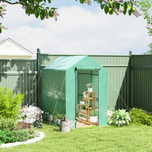 73" x 47" x 75" Walk-in Greenhouse Outdoor Portable Plant Flower Growth Warm House Garden Tunnel Shed – view 14