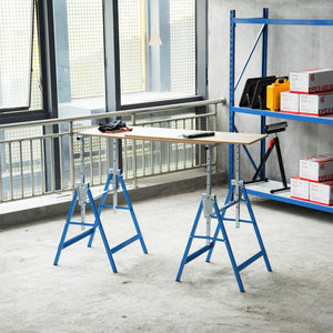 Set of 2 Adjustable Telescopic Builders Trestle, DIY Steel Work Bench Carpenter – view 13