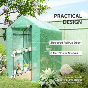73" x 47" x 75" Walk-in Greenhouse Outdoor Portable Plant Flower Growth Warm House Garden Tunnel Shed – view 11