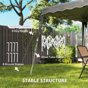 8' x 8' Pop Up Canopy, Outdoor Foldable Tent, Portable Canopy Tent with Carrying Bag for Camping, Party – view 12