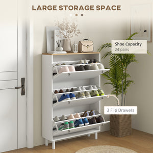 Shoe Storage with 3 Flip Drawers and Adjustable Shelves – view 17