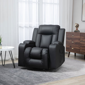 Swivel Massage Recliner Chair Rocker, Overstuffed Manual Reclining Sofa – view 7
