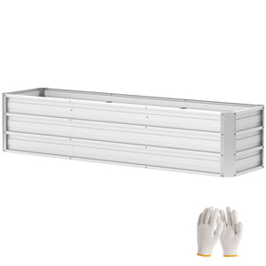 6' x 1.5' x 1.3' Galvanized Raised Garden Bed, Elevated Large Metal Planter Box w/ Install Gloves for – view 29