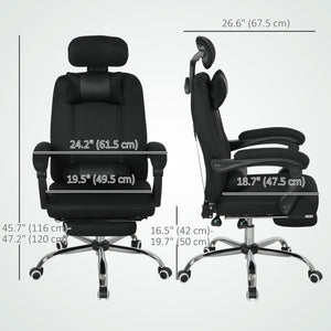 Ergonomic Executive High Back Office Chair with Footrest,Lumbar Support,Grey