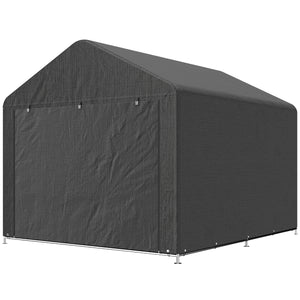 6.6' x 7.8' Portable Shed, Waterproof Bike Tent with Roll-up Zipper Door and Reinforced Galvanised Steel – view 8
