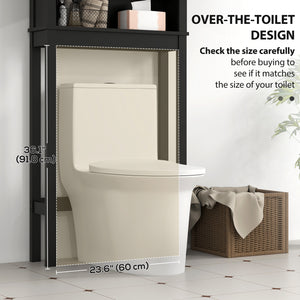 3-Tier Over Toilet Storage Unit Washing Machine Cabinet Dryer Cabinet with Adjustable Shelf for Bathroom, Laundry