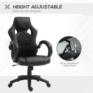 Racing Gaming Chair Office Chair Computer Desk Gamer Chair with Swivel Wheels, Padded Headrest – view 17