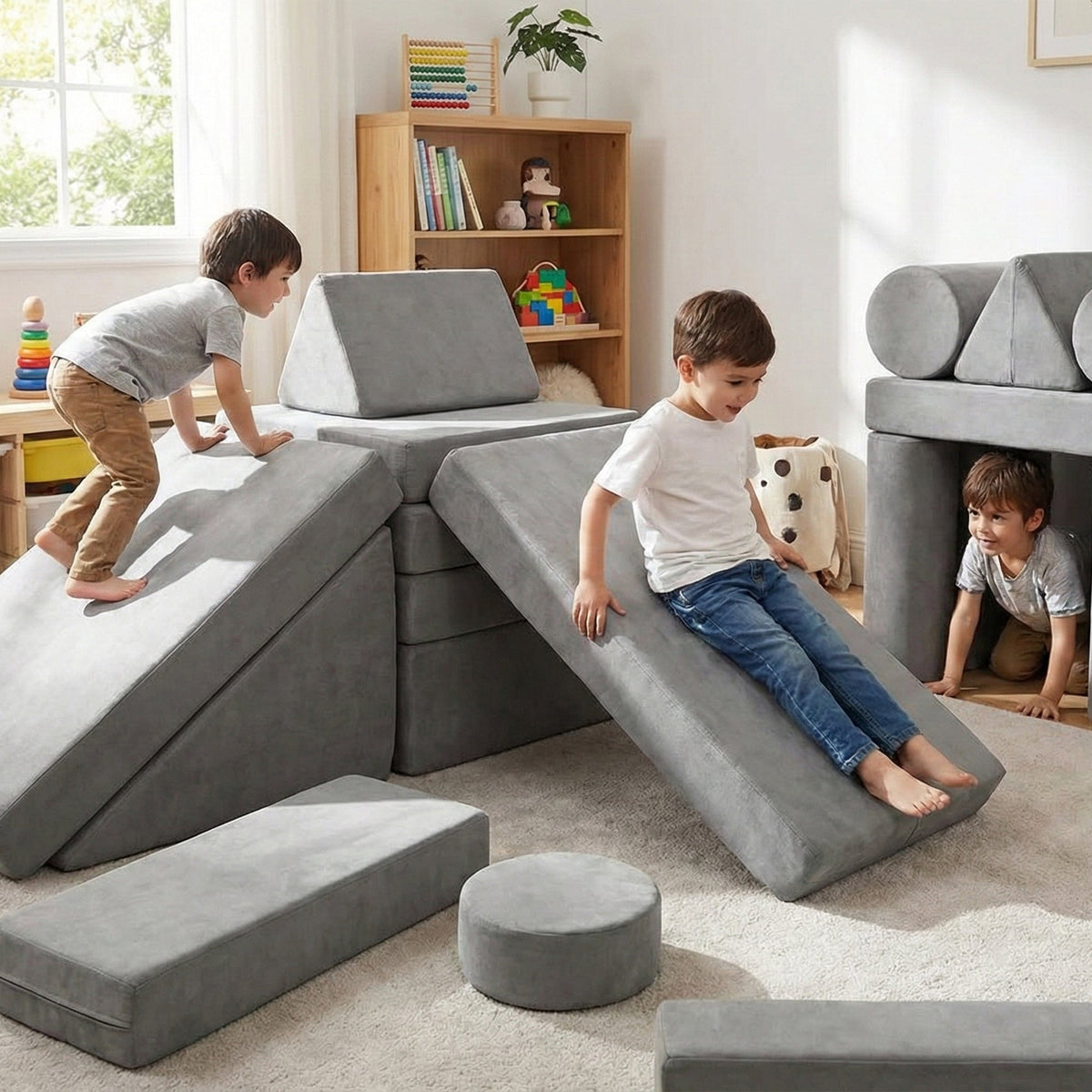 ARY Play Couch Set - 14-Piece Modular Kids Sofa - Mimi Beds