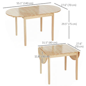 Solid Wood Kitchen Table, Drop Leaf Tables for Small Spaces, Folding Dining Table, Black – view 17