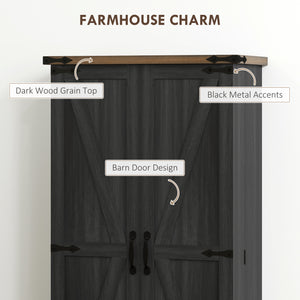 47" Kitchen Pantry Storage Cabinet, Farmhouse Kitchen Pantry Cabinet with Adjustable Shelves and Door – view 5