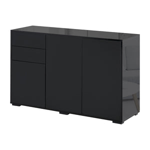 Kitchen Sideboard Storage Cabinet, Modern Coffee Bar with Push-Open Design and 2 Drawers for Living Room – view 2