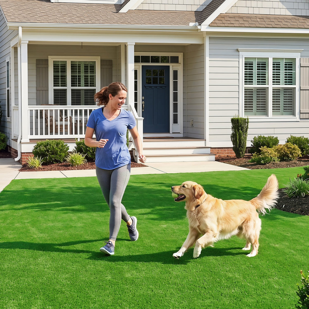 Artificial Turf Rug with Low 0.3 inch Pile Height-M view 2