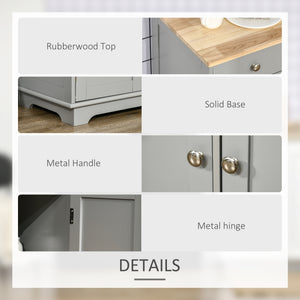 Modern Sideboard, Buffet Cabinet with Storage Cabinets, Drawers and Adjustable Shelves for Living Room, Grey