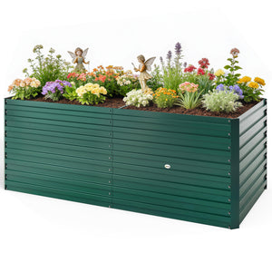 5' x 3' x 2' Raised Garden Bed, Galvanized Planter Box for Growing Flowers, Herbs and Vegetables, Black – view 22
