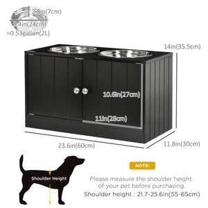 Elevated Dog Bowls for Large Dogs Pet Feeding Station with Stand, Storage – view 2