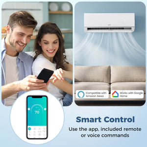 Blast Pro 28000 BTU 3 Zone 20 SEER2 Mini Split AC with Heat Pump-9K + 9K + 18K view 5