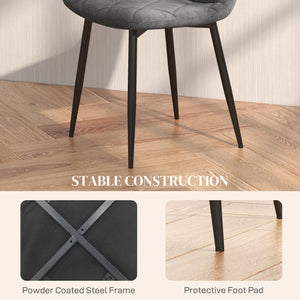 Dining Chairs Set of 4, Upholstered Dining Room Chairs with Steel Legs – view 25