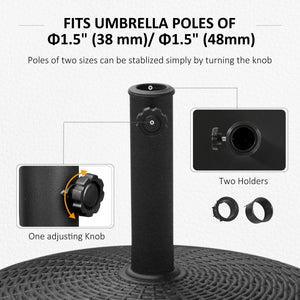 20.5" Round Parasol Base Resin Patio Umbrella Base Garden Parasol Holder Outdoor Offset Weight Stand – view 5