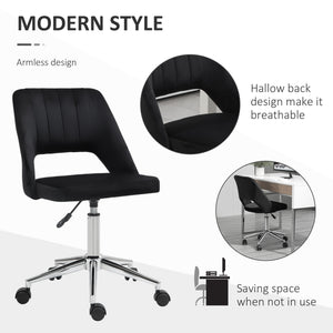 Mid Back Office Chair Velvet Fabric Swivel Scallop Shape Computer Desk Chair, Green – view 18
