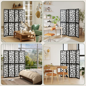 4 Panel Room Divider, 5.6 FT Lightweight Folding Privacy Screen with Geometric Pattern for Living Room – view 6