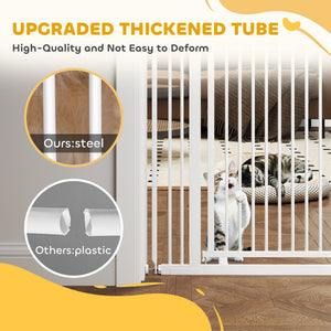 59" Extra Tall Cat Gate, 30"-41" Pet Gate with 2.8" and 5.5" Extensions, for Doorway, Hallway, Stairway – view 11