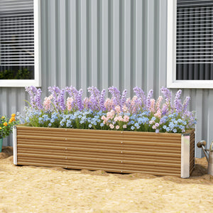 6' x 1.5' x 1.3' Galvanized Raised Garden Bed, Elevated Large Metal Planter Box w/ Install Gloves for – view 21