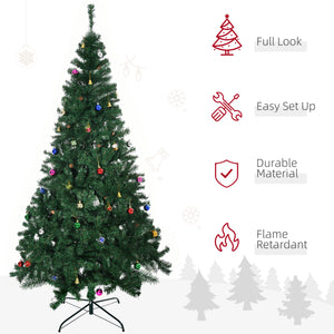 4.9ft Green Christmas Tree Artificial Xmas Holidays Party with Decoration Ornament