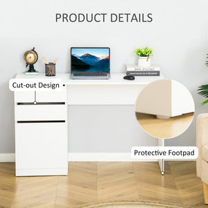 Modern Computer Desk, Home Office Desk for Study, Writing Workstation with Storage Drawer and Cabinet for – view 5