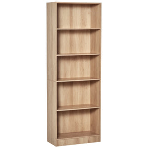 5-Tier Bookcase, Storage Bookshelf with Adjustable Shelves, Display Shelves for Living Room, Home Office