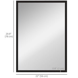 22" x 30" Bathroom Mirror for Wall, Rectangular Mirror for Living Room, Bedroom, Entryway, Black – view 2