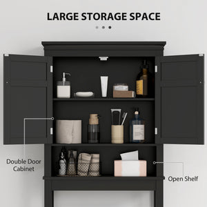 3-Tier Over Toilet Storage Unit Washing Machine Cabinet Dryer Cabinet with Adjustable Shelf for Bathroom, Laundry