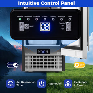 Commercial Ice Maker 110 lbs/24H Undercounter Ice Machine with 25 lbs Storage Capacity view 4