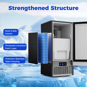 Commercial Ice Maker 110 lbs/24H Undercounter Ice Machine with 25 lbs Storage Capacity view 6