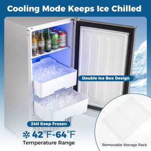 Commercial Under Counter Ice Maker 90 lbs/Day 15 Inch W Built-in view 9