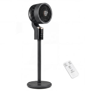 Compact Oscillating Standing Fan with 70° Oscillation and 90° Tilt for Home Office-Black