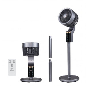 Compact Oscillating Standing Fan with 70° Oscillation and 90° Tilt for Home Office-Gray view 2