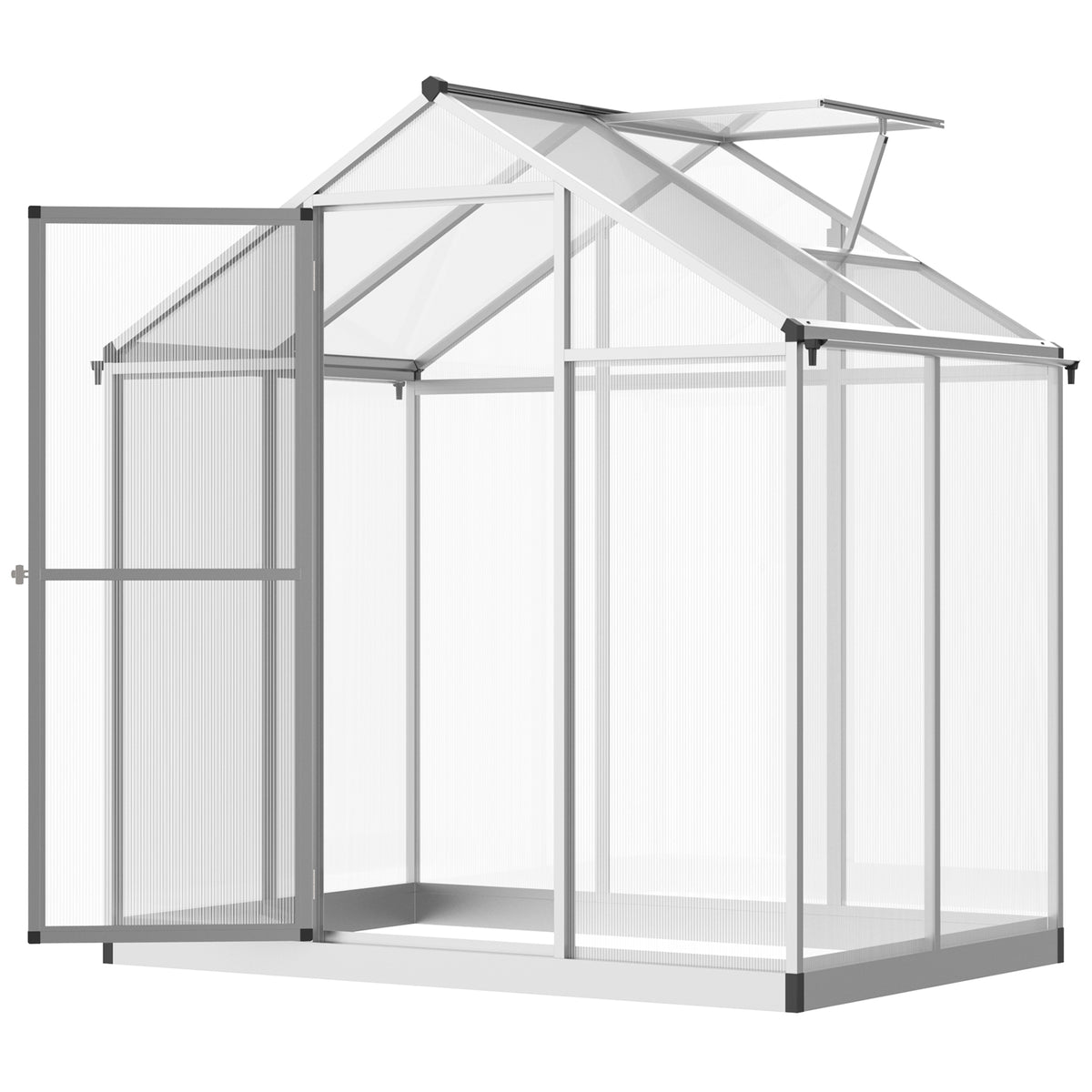 6' x 10' x 6.4' Walk-in Garden Greenhouse Polycarbonate Panels Plants Flower Growth Shed Cold Frame Outdoor – view 2