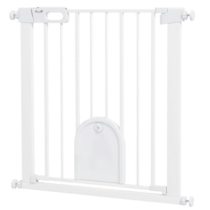 30"-52" Extra Wide Pet Gate Barrier with Small Door, 30"H Dog Gate with Safety Gate Barrier – view 7